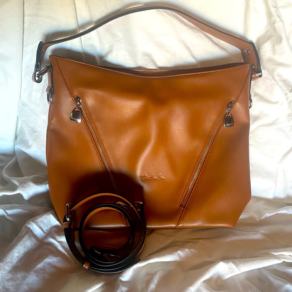Bostanten leather hobo crossbody bag
